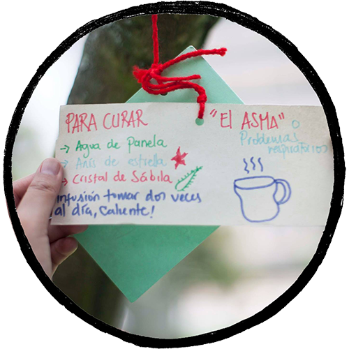 Receta para el asma, realizada durante la exhibición, Quito 2016